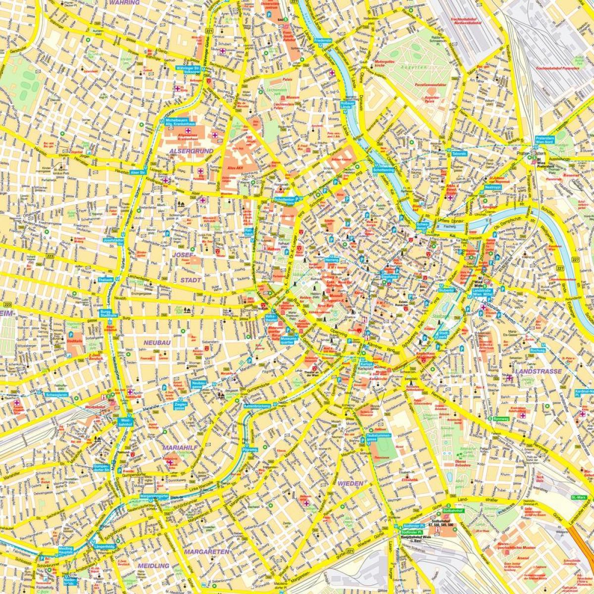 Wiens innerstad karta