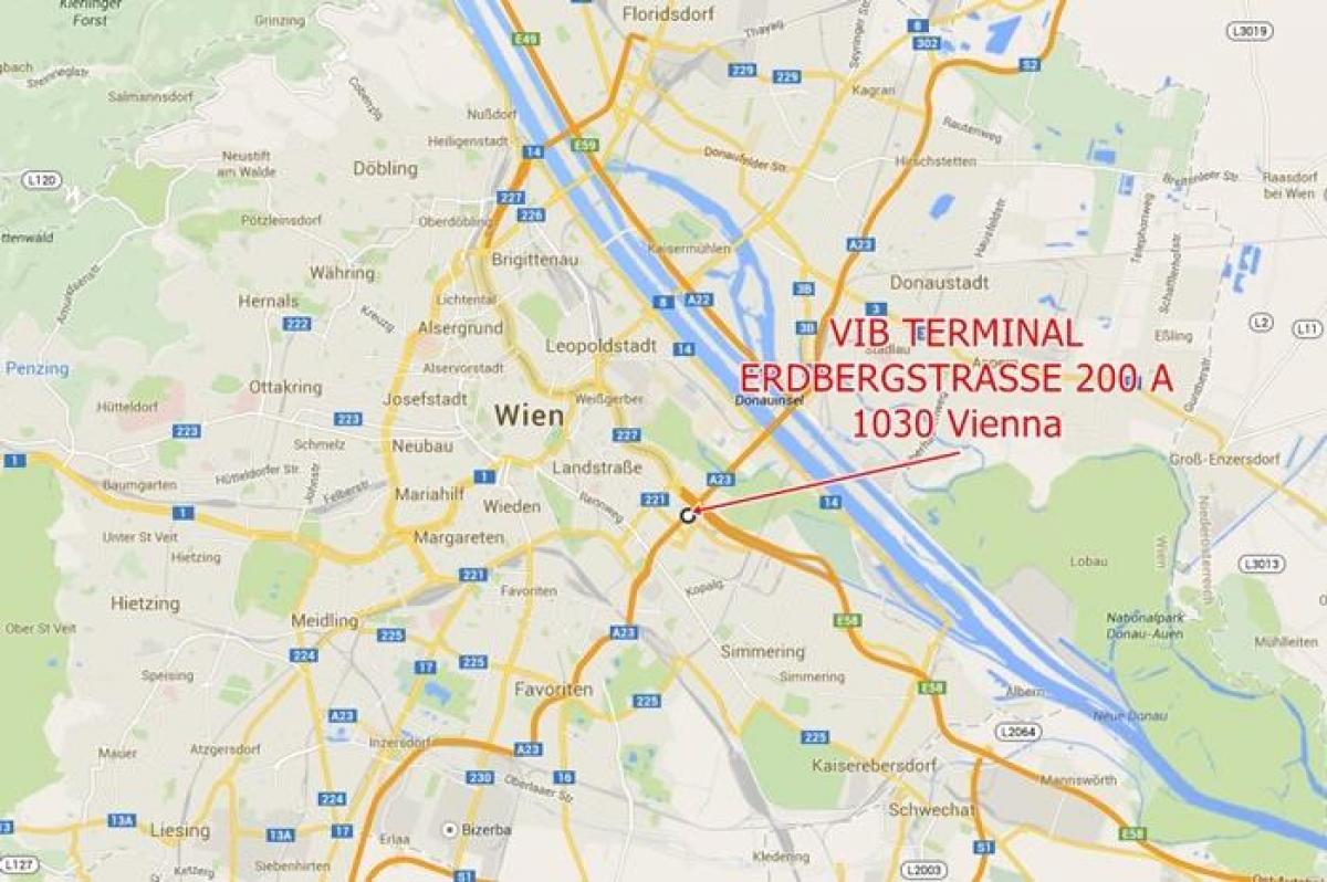 Karta över Wien erdberg
