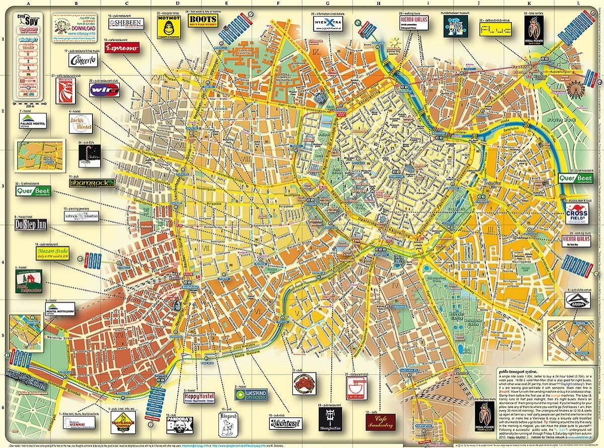 Wien Österrike stadskarta