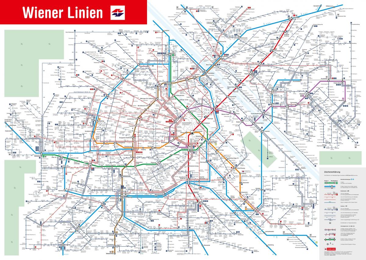 karta över Wien kollektivtrafik