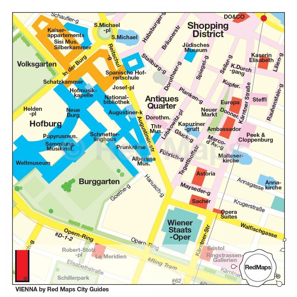 Karta över Wien shopping
