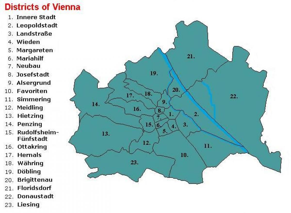 Wien distrikt karta