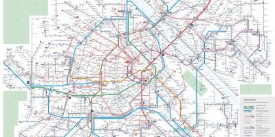 Karta över Wien kollektivtrafik