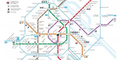 Wien Österrike tunnelbana karta
