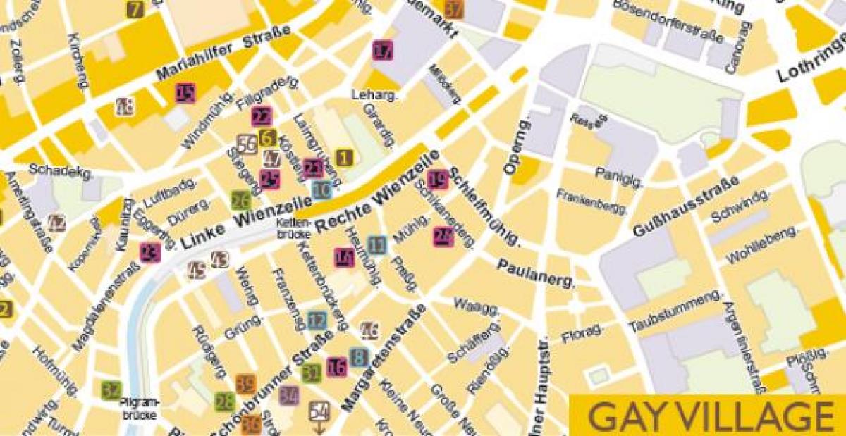 Karta över gay Wien