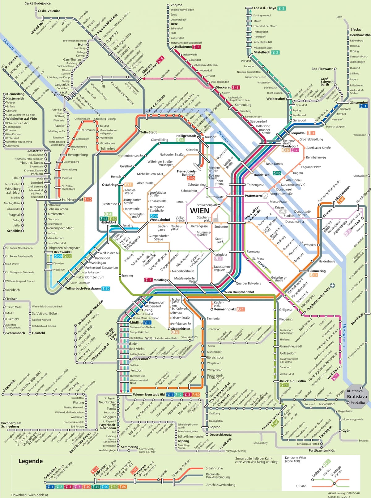 Wien light rail-karta