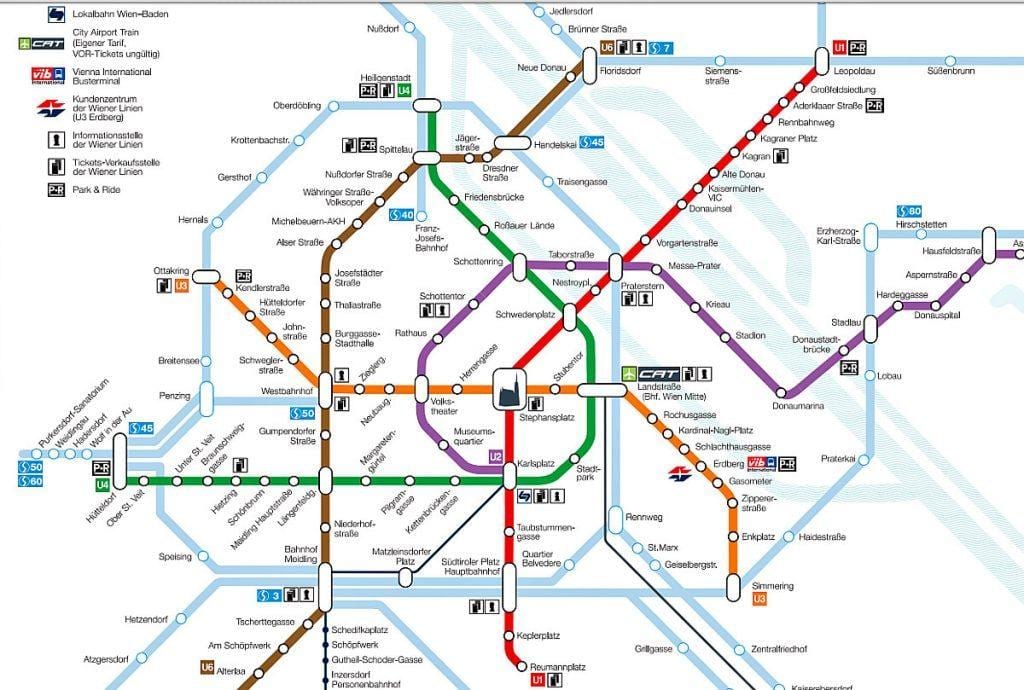 Wien tunnelbana karta