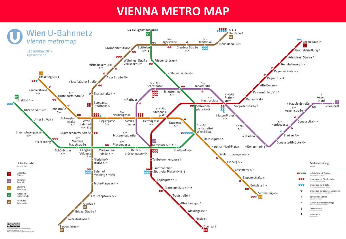 Karta över Wien metro app