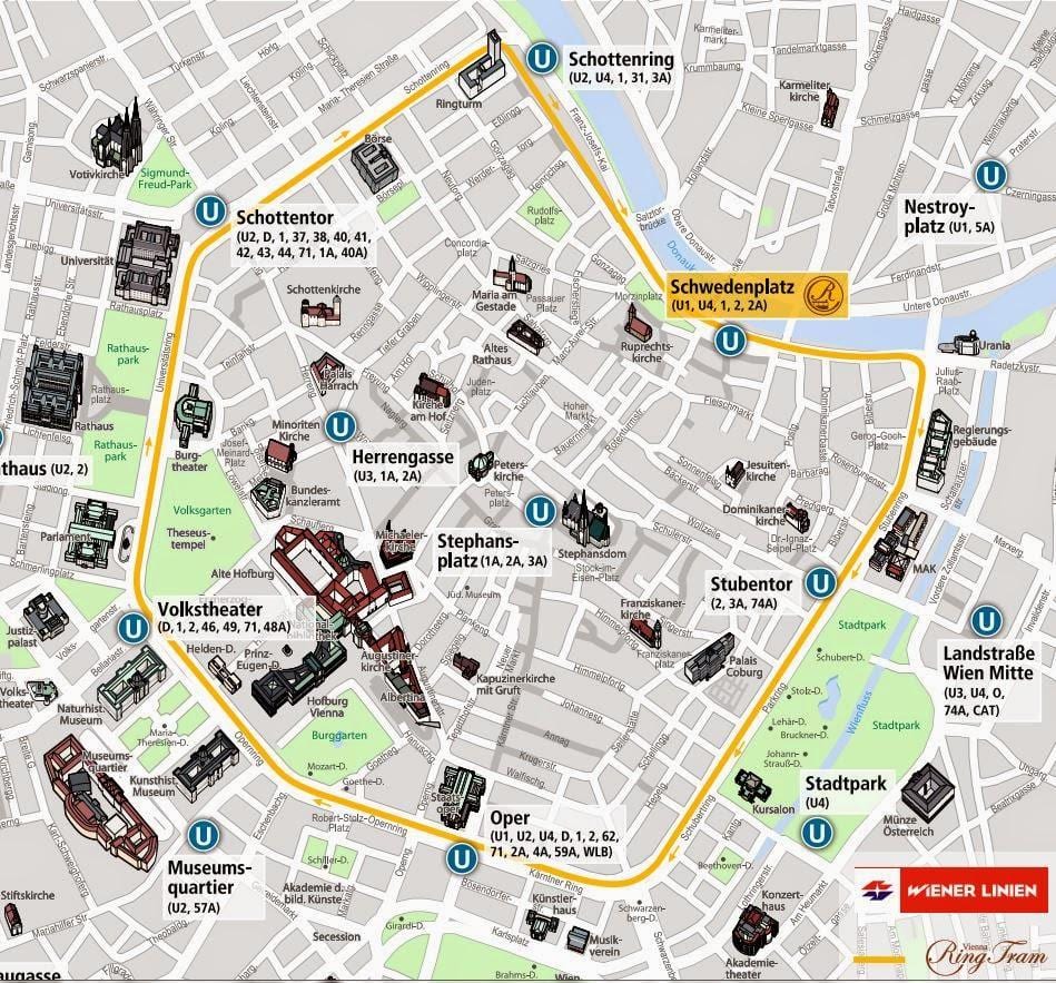 Wien spårvagn karta 2016