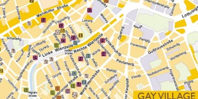 Karta över gay Wien