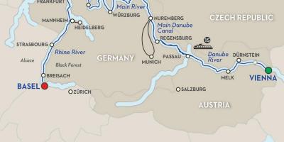 Karta över donau Wien 