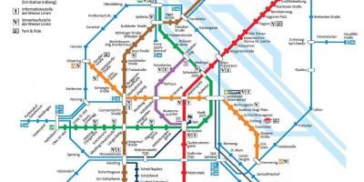 Wien metro kartan i full storlek
