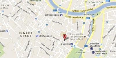 Karta över stephansplatz Wien karta