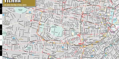 City street karta över Wien Österrike