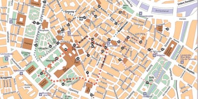 Karta över Wien centrum