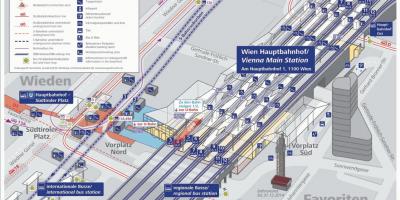 Karta över Wien hbf plattform