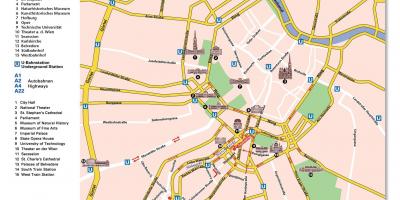 Karta över Wien ring road 