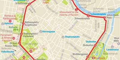 Wien ring spårvagn rutt karta