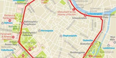Wien ring spårvagn rutt karta